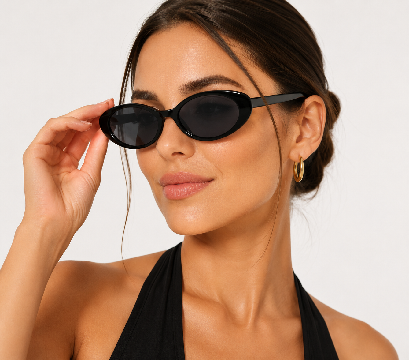 Damen Ovale Sonnenbrille Havanna – Retro-Design mit braunen Gläsern