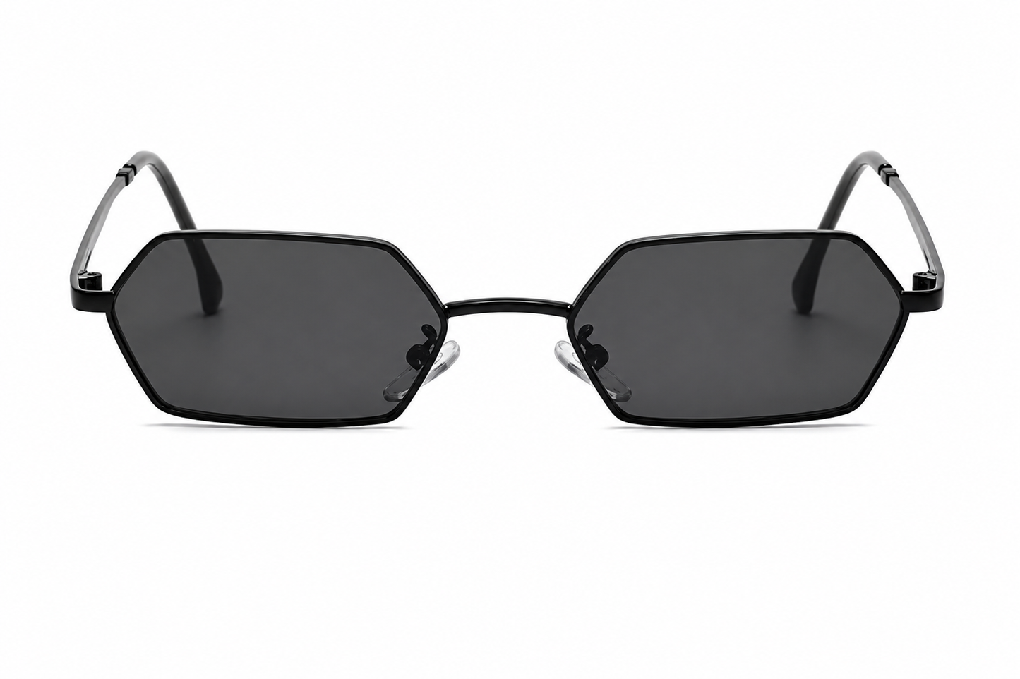 Damen Hexagon Sonnenbrille Gold – Geometrische Metallfassung mit gelben Gläsern