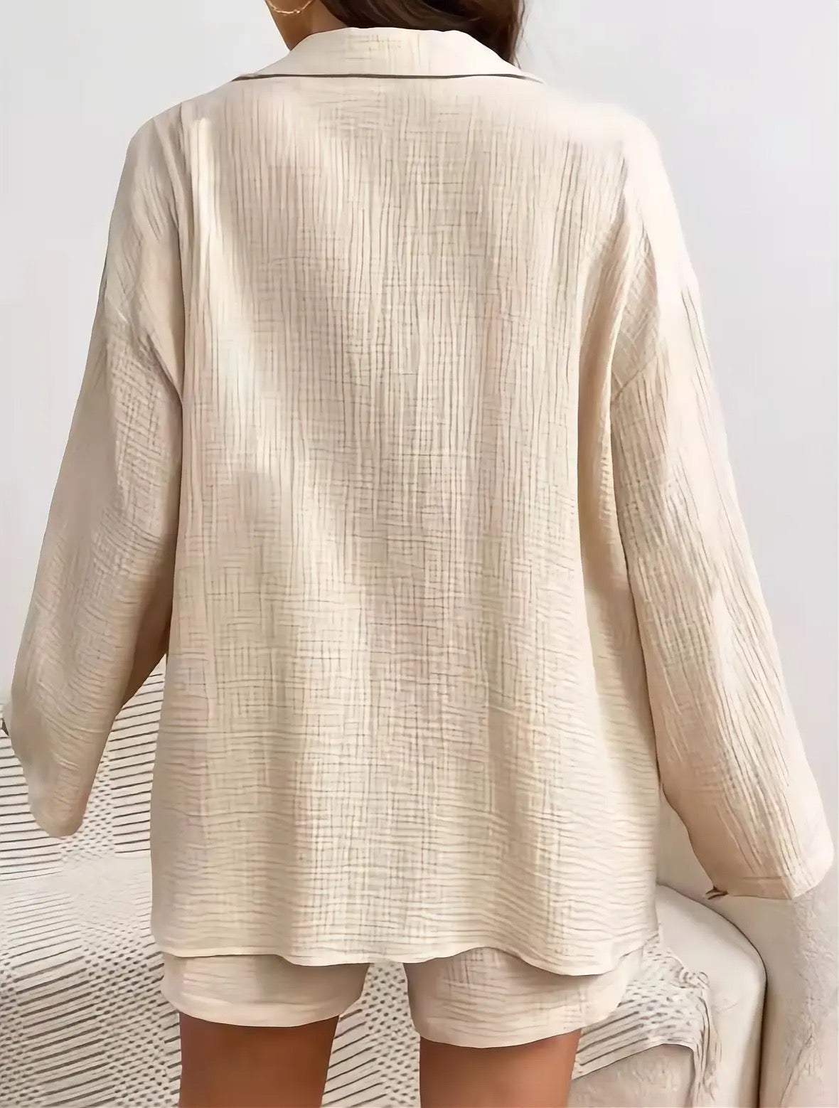 Musselin Set in Beige – Oversized Look