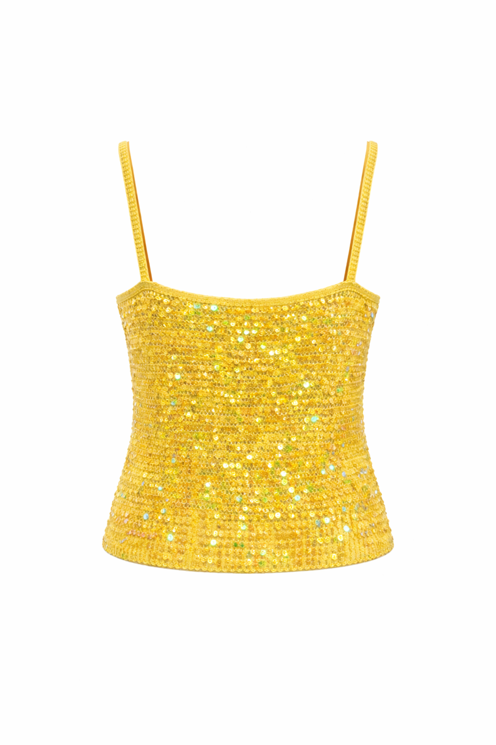 Disco Shine Top – Goldgelb