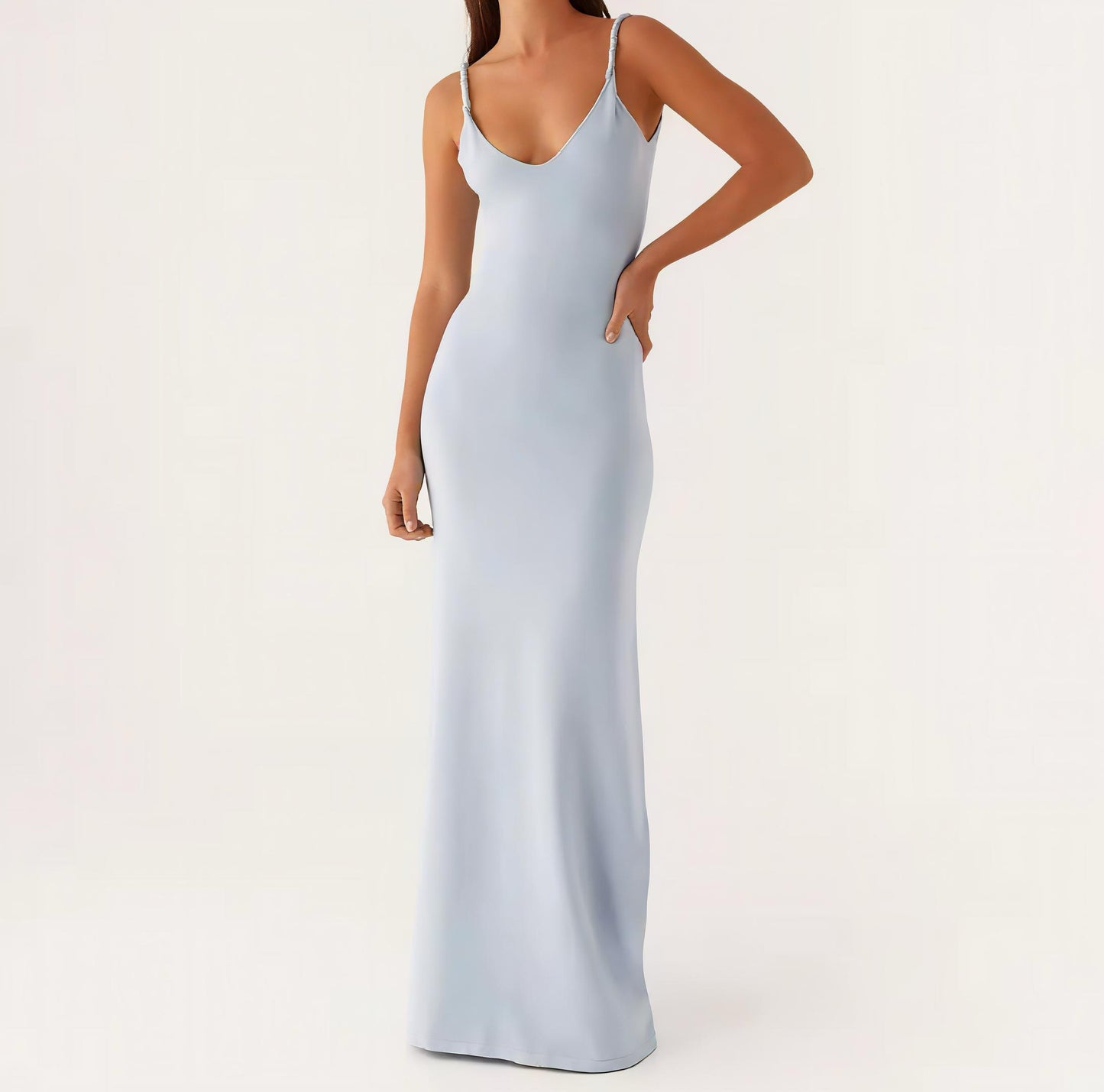 Elegantes Damen Maxi Kleid – Rückenfrei & Ärmellos – 3 Farben