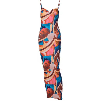 Color Art Maxi Dress – Bunter Hingucker für Sommernächte