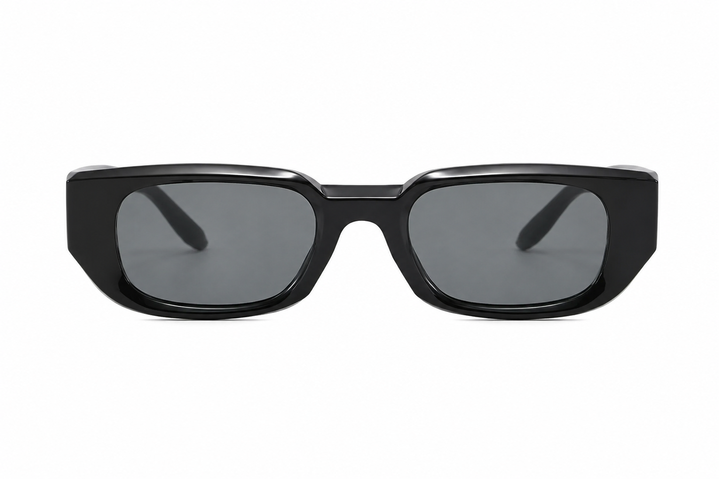 Damen Oversize Sonnenbrille Schwarz – Rechteckig mit braunen Gläsern