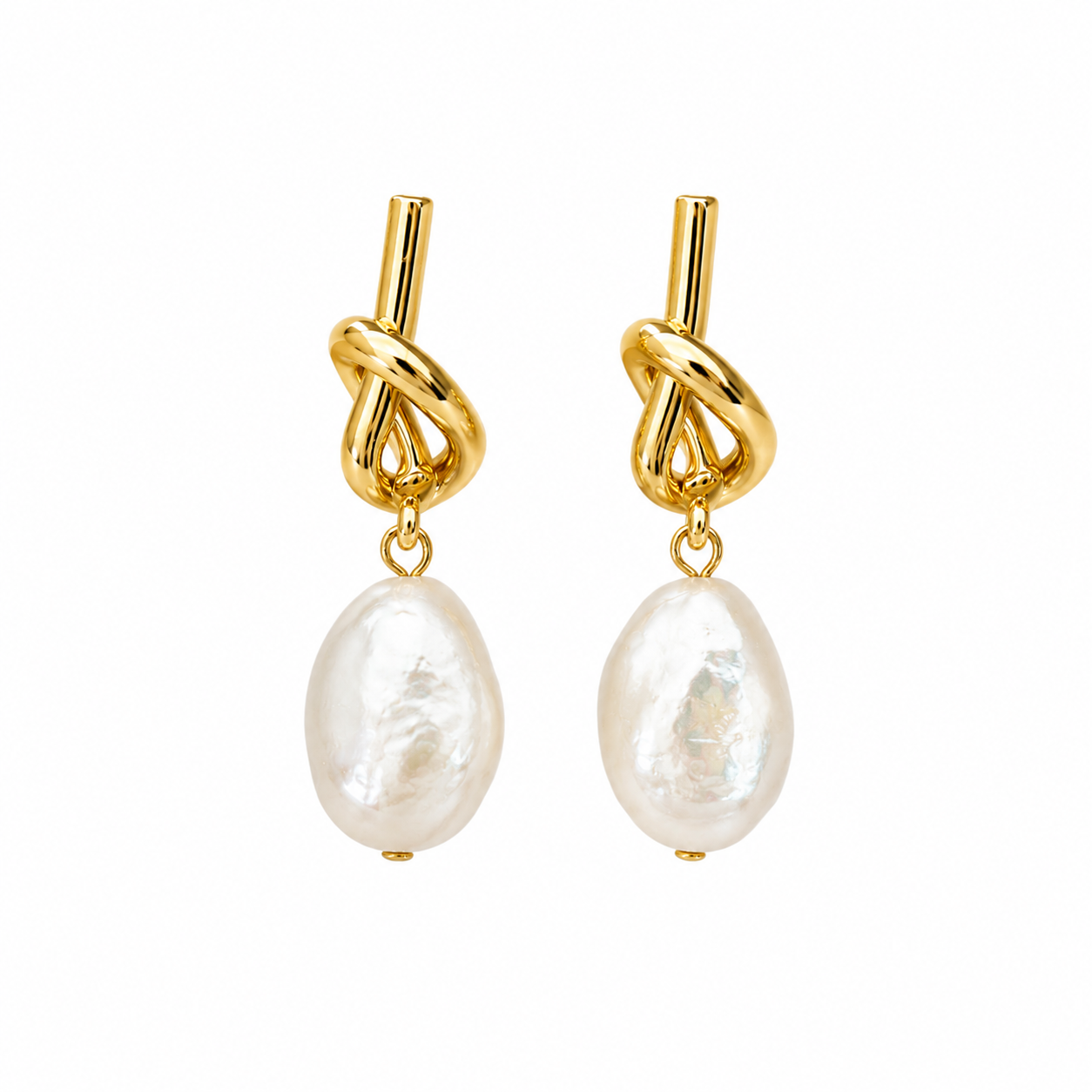 Perlenohrringe Gold – Elegante Damen Ohrhänger mit Süßwasserperlen