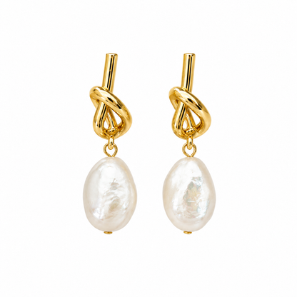 Perlenohrringe Gold – Elegante Damen Ohrhänger mit Süßwasserperlen