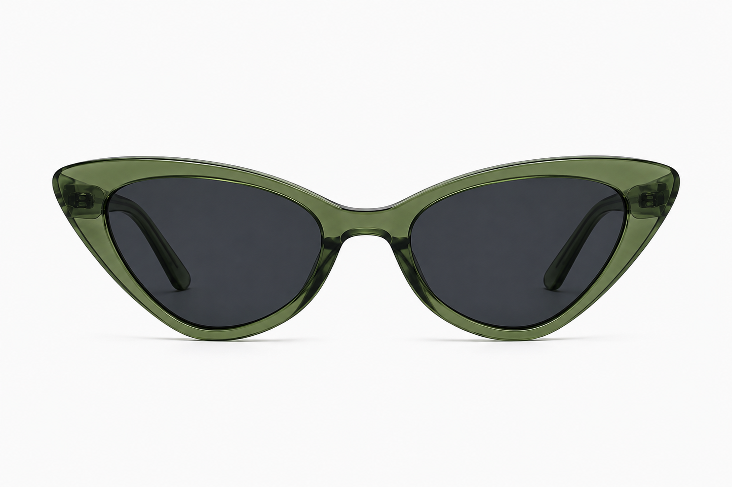 Damen Cat-Eye Sonnenbrille Transparent Braun – Elegantes Retro-Design