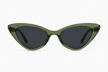 Damen Cat-Eye Sonnenbrille Transparent Braun – Elegantes Retro-Design