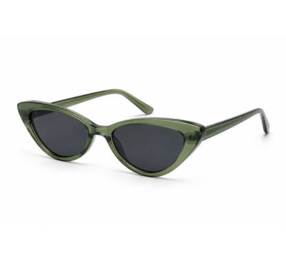 Damen Cat-Eye Sonnenbrille Transparent Grün – Elegantes Retro-Design