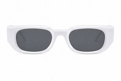 Damen Oversize Sonnenbrille Schwarz – Rechteckig mit braunen Gläsern