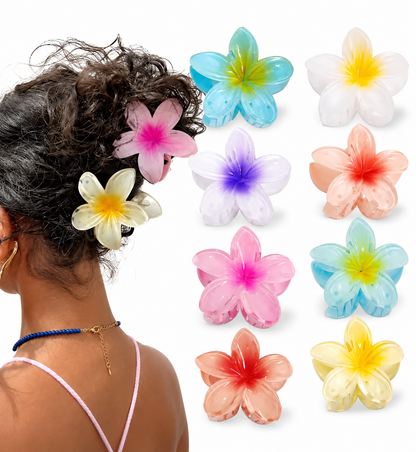 Blumen Haarklammer Set – Große Haarspange in Blütenform | Hair Claw Clip für Damen