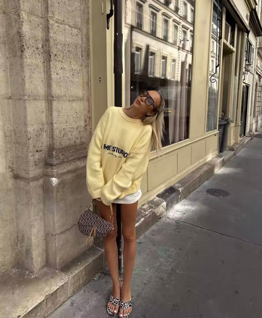 Gelber Oversized Sweater