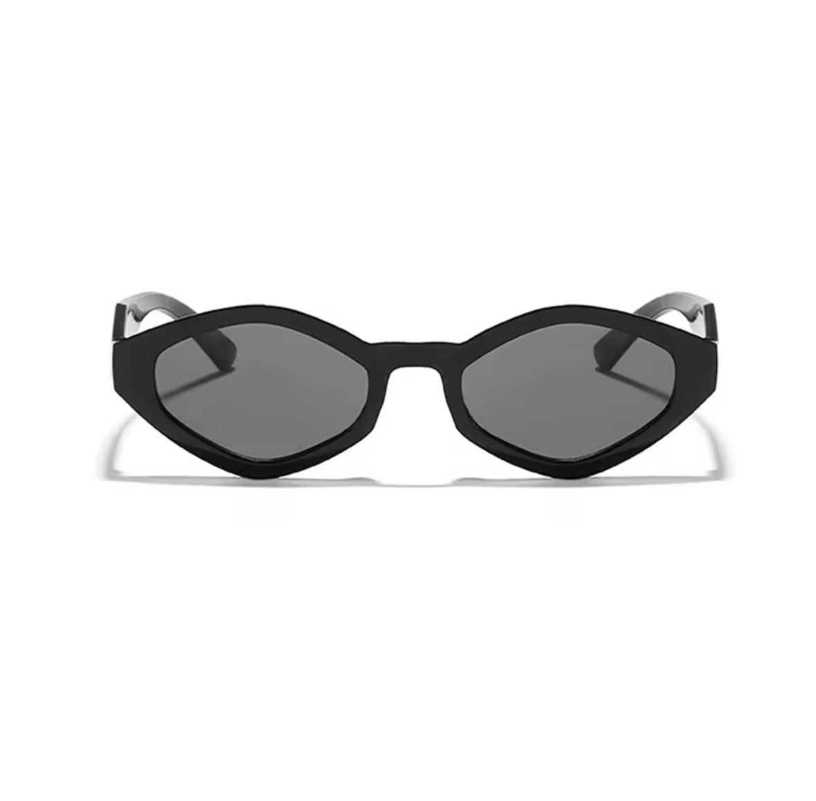 Damen Ovale Sonnenbrille Schwarz – Vintage-Design mit goldenen Details