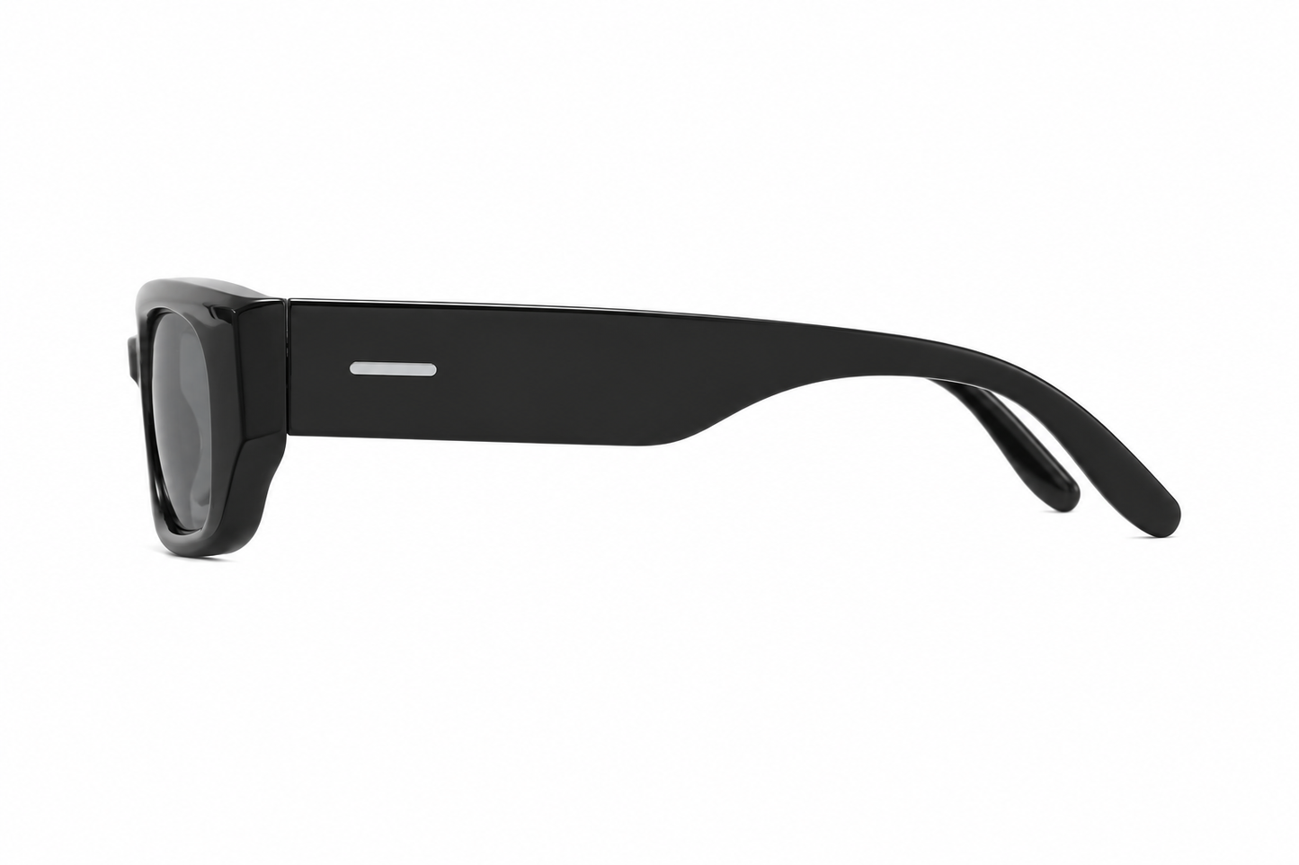 Damen Oversize Sonnenbrille Schwarz – Rechteckig mit braunen Gläsern
