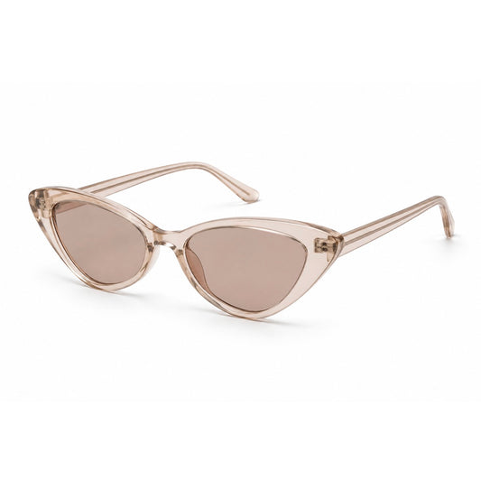 Damen Cat-Eye Sonnenbrille Transparent Braun – Elegantes Retro-Design