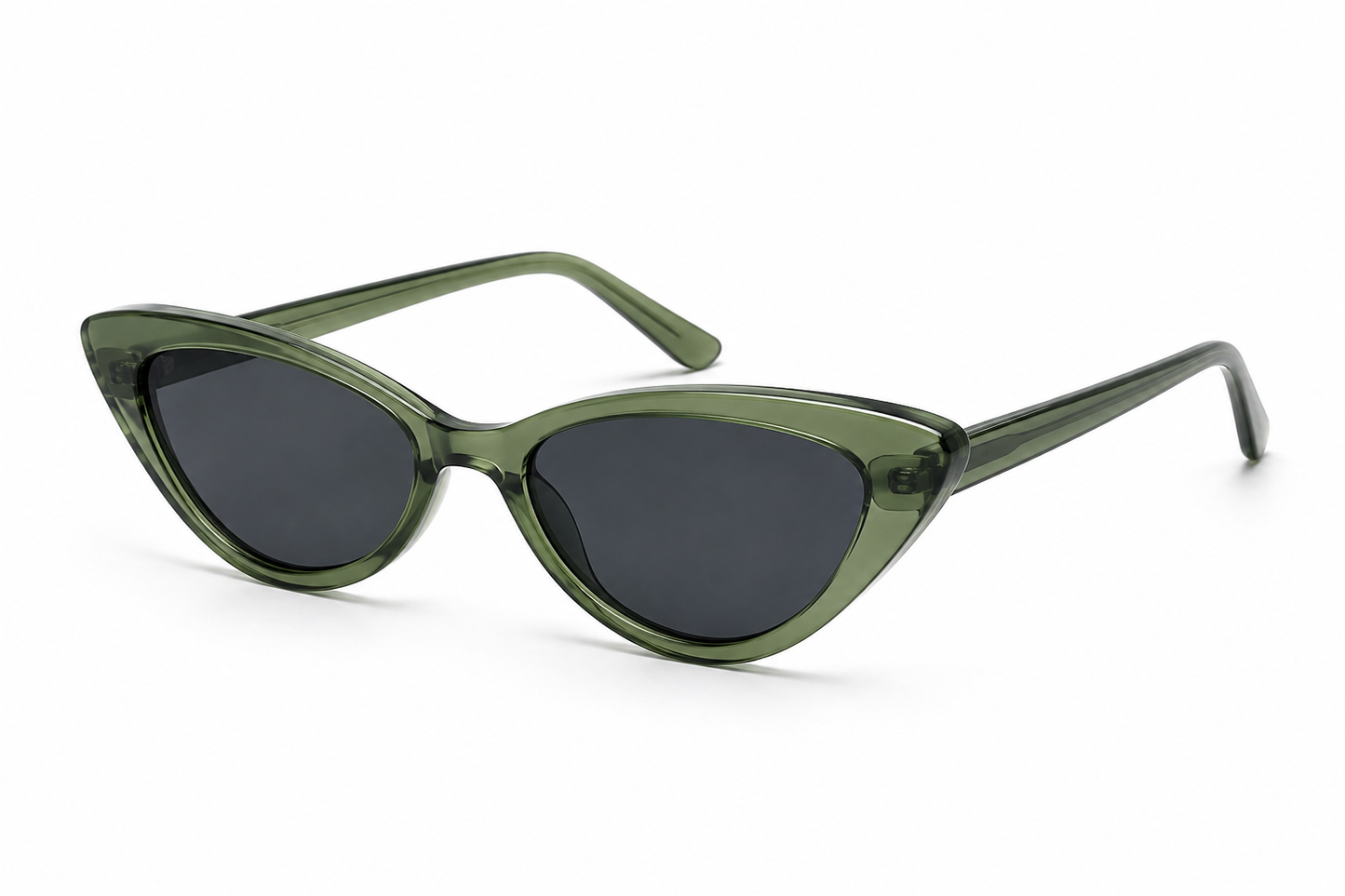 Damen Cat-Eye Sonnenbrille Transparent Braun – Elegantes Retro-Design