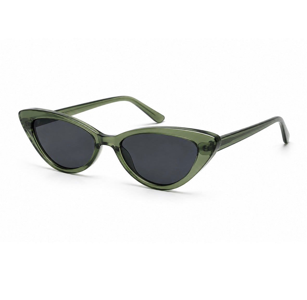 Damen Cat-Eye Sonnenbrille Transparent Braun – Elegantes Retro-Design