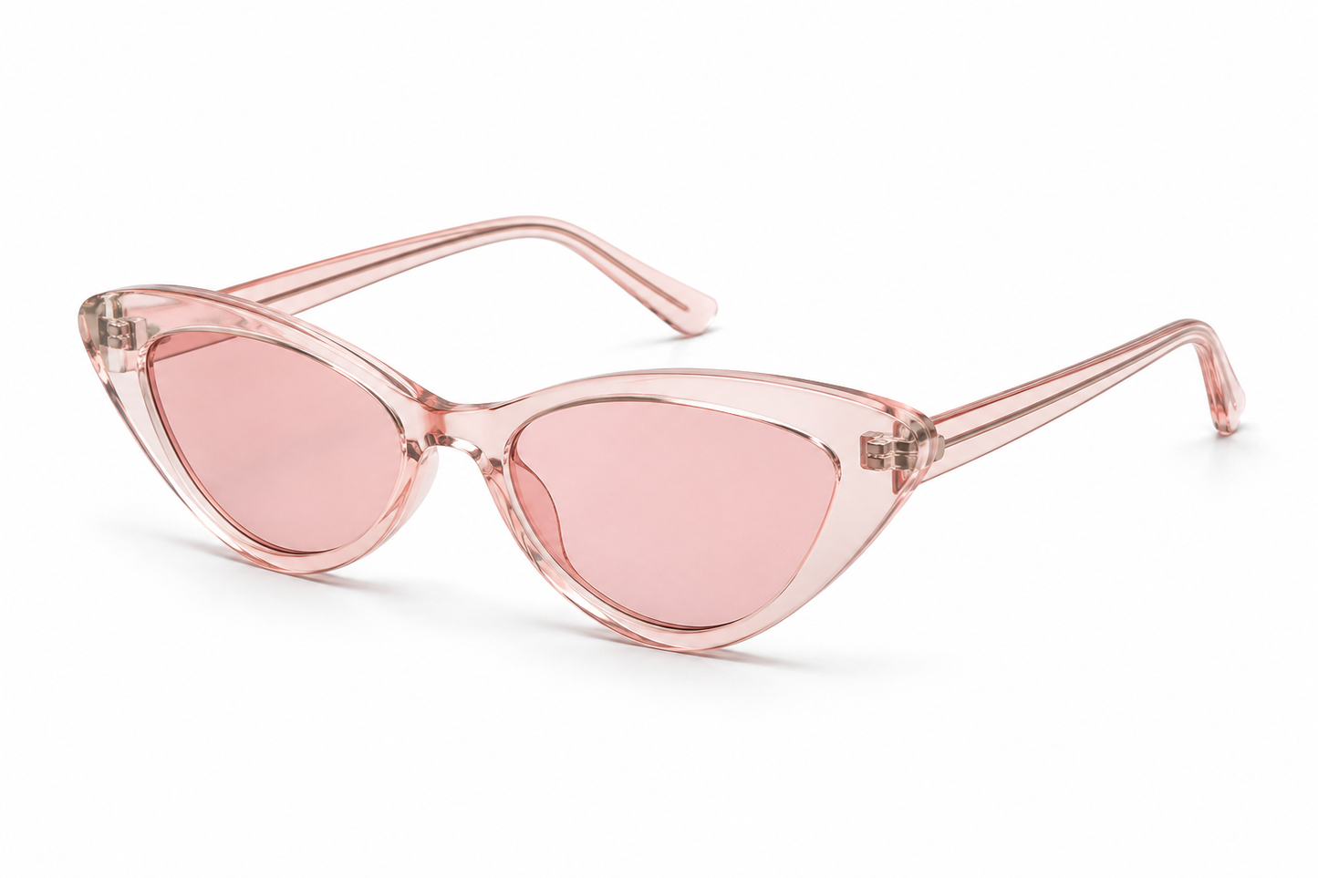 Damen Cat-Eye Sonnenbrille Transparent Braun – Elegantes Retro-Design