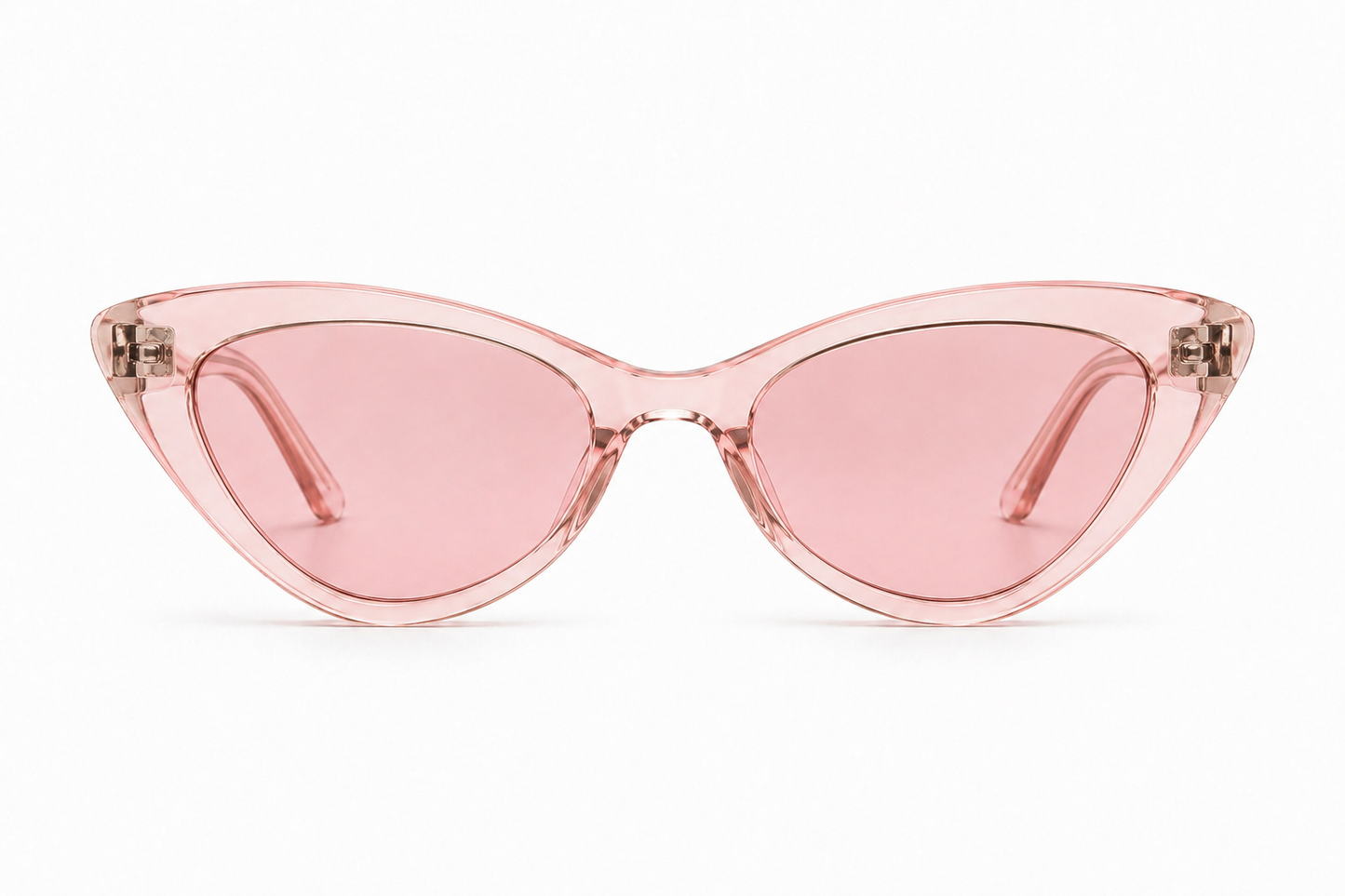 Damen Cat-Eye Sonnenbrille Transparent Braun – Elegantes Retro-Design