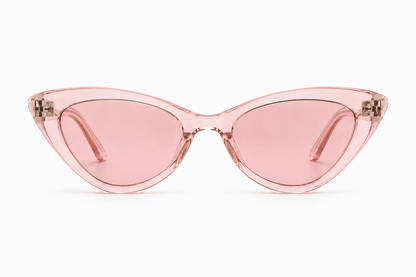 Damen Cat-Eye Sonnenbrille Transparent Braun – Elegantes Retro-Design