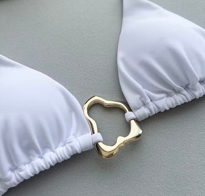 Triangle Bikini mit Gold-Details