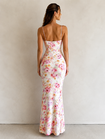 Blumen-Midikleid – Figurbetont