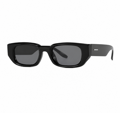 Damen Oversize Sonnenbrille – Rechteckig in Schwarz