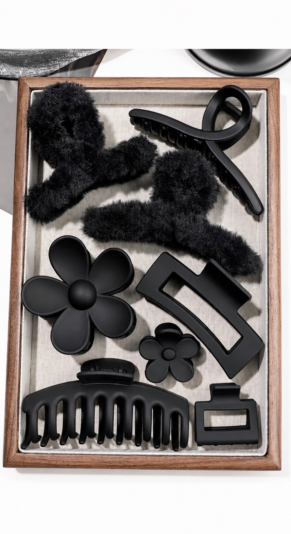 8-teiliges mattes Haarspangen Set Rosa – Haarklammern & Haarclips für Damen