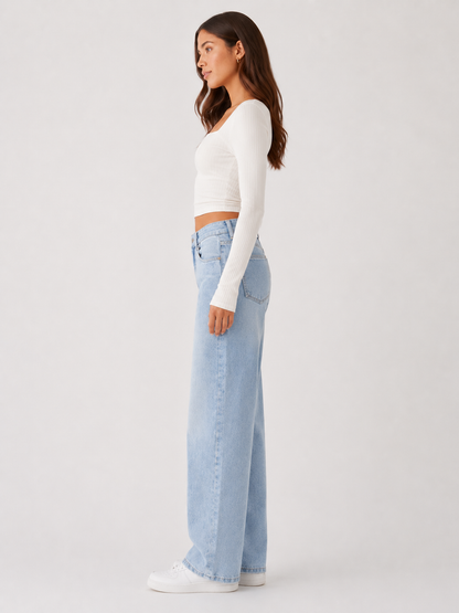 Light Blue Straight Jeans
