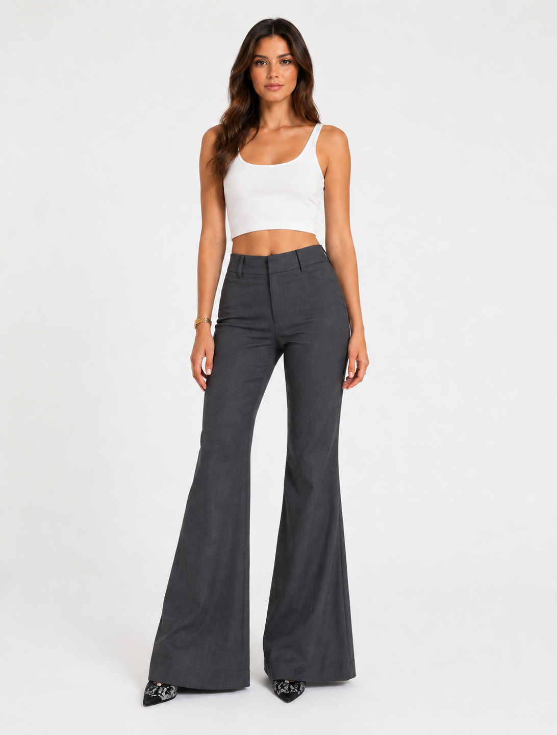 High-Waist Schlaghose