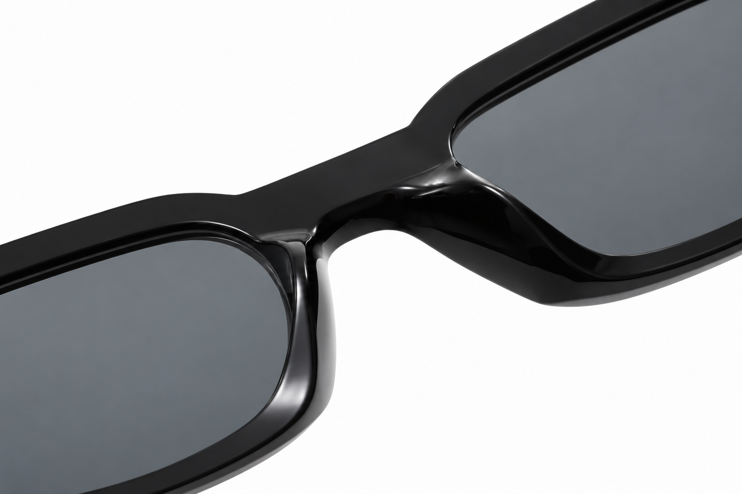 Damen Oversize Sonnenbrille Schwarz – Rechteckig mit braunen Gläsern