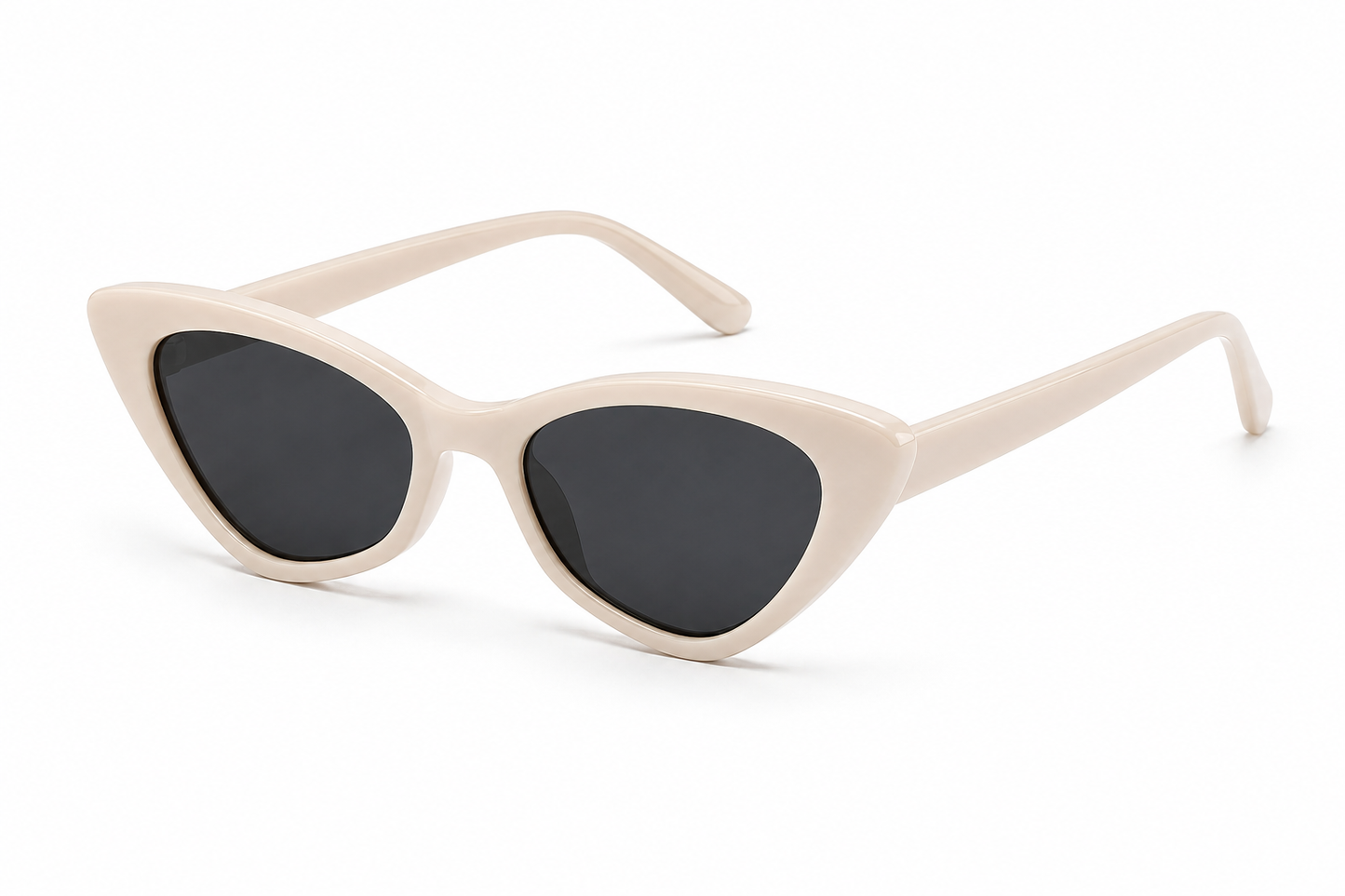 Damen Cat-Eye Sonnenbrille Transparent Braun – Elegantes Retro-Design