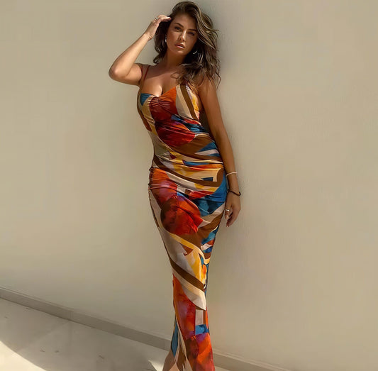 Color Art Maxi Dress – Bunter Hingucker für Sommernächte