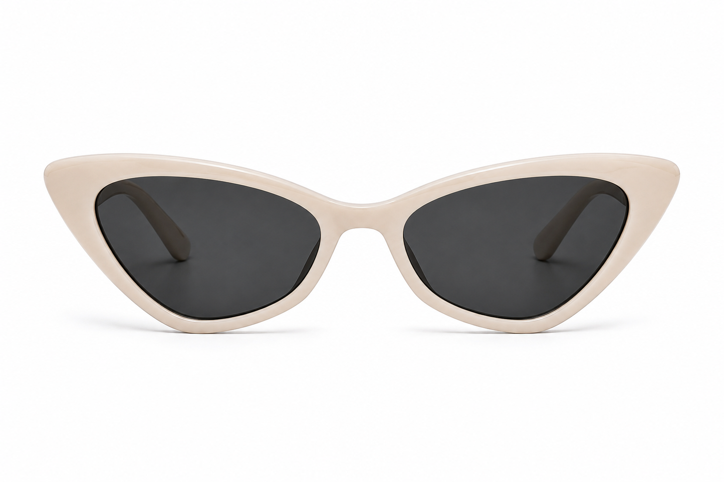 Damen Cat-Eye Sonnenbrille Transparent Braun – Elegantes Retro-Design