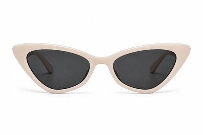 Damen Cat-Eye Sonnenbrille Transparent Braun – Elegantes Retro-Design