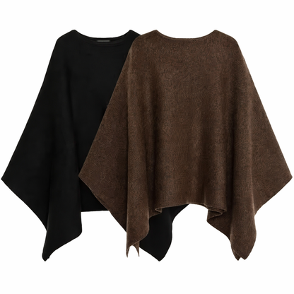 Damen Poncho Oberteil im Oversize-Stil – Lässig & warm