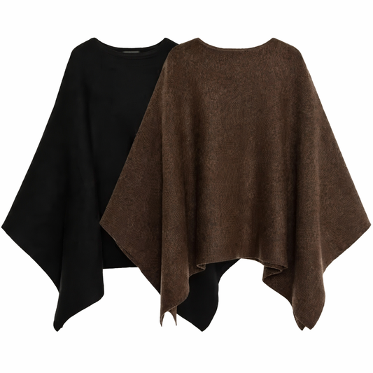 Damen Poncho Oberteil im Oversize-Stil – Lässig & warm