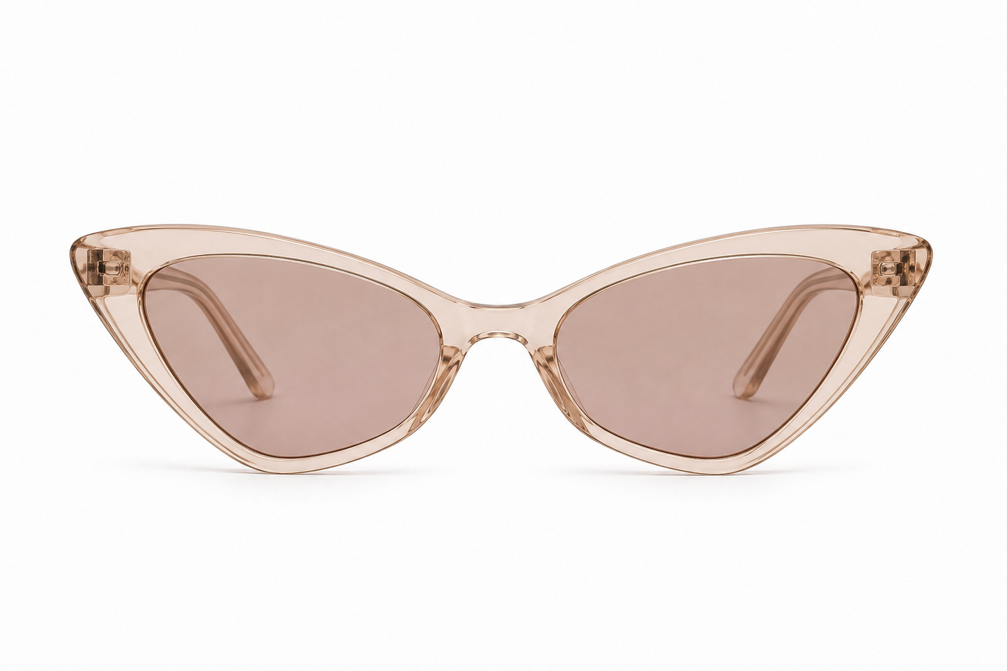 Damen Cat-Eye Sonnenbrille Transparent Braun – Elegantes Retro-Design