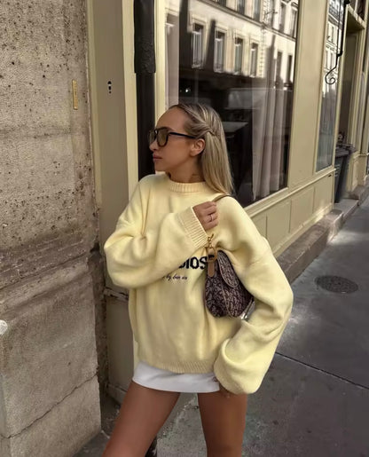Gelber Oversized Sweater