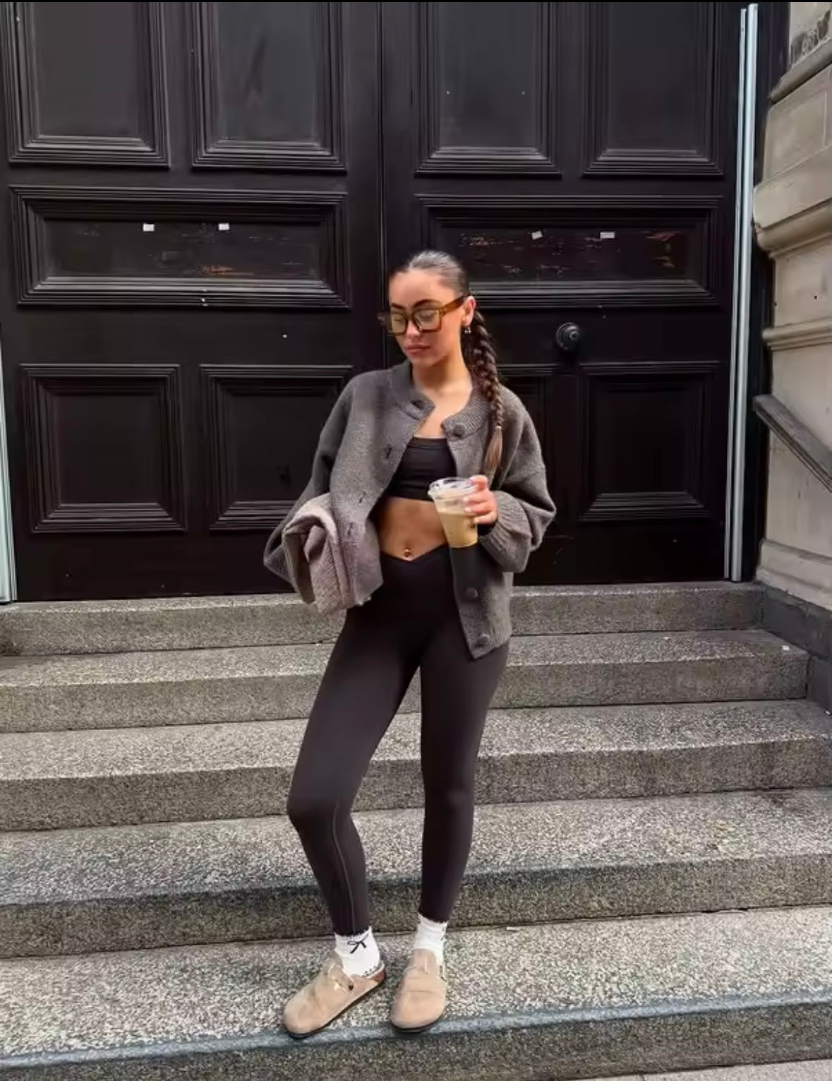 Kuschelige Strickjacke in Beige