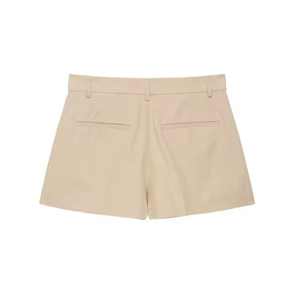 Oversize-Jacke in beige mit Taillengürtel