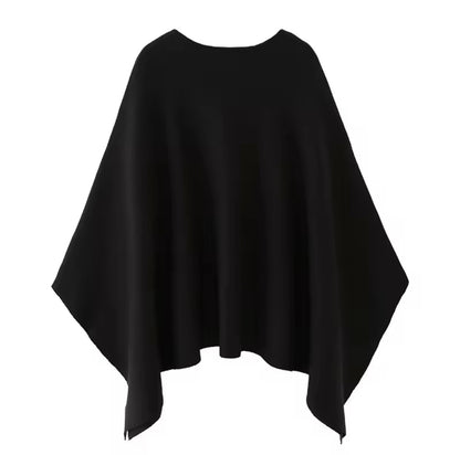 Damen Poncho Oberteil im Oversize-Stil – Lässig & warm