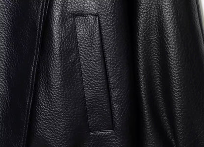 Moderne Oversize Bikerjacke für Damen – Schwarz & Coffee