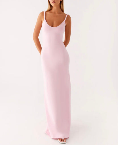 Elegantes Damen Maxi Kleid – Rückenfrei & Ärmellos – 3 Farben