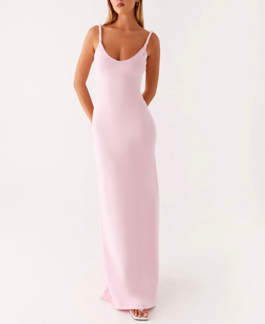 Elegantes Damen Maxi Kleid – Rückenfrei & Ärmellos – 3 Farben