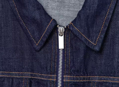 Denim-Zweiteiler mit Weste und Wide-Leg-Hose