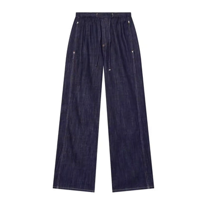 Denim-Zweiteiler mit Weste und Wide-Leg-Hose