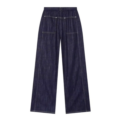 Denim-Zweiteiler mit Weste und Wide-Leg-Hose