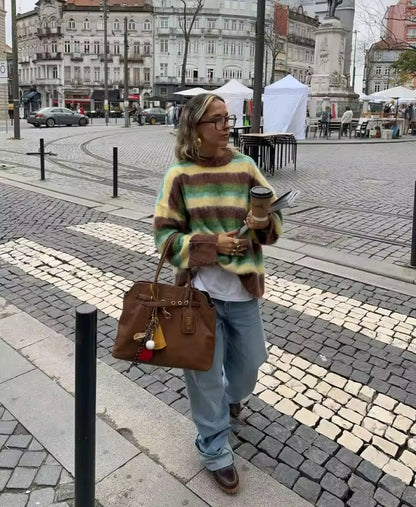 Color Stripe Pullover