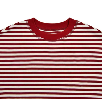 Oversized Cropped Streifen-Longsleeve