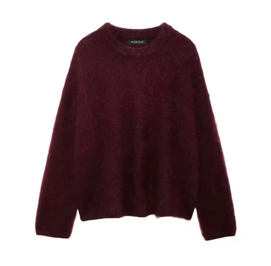 Flauschiger Oversize-Pullover
